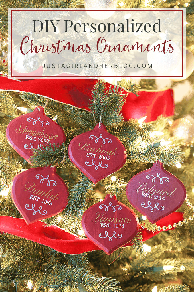 Best ideas about DIY Personalized Christmas Ornaments
. Save or Pin DIY Personalized Christmas Ornaments Just a Girl and Her Now.