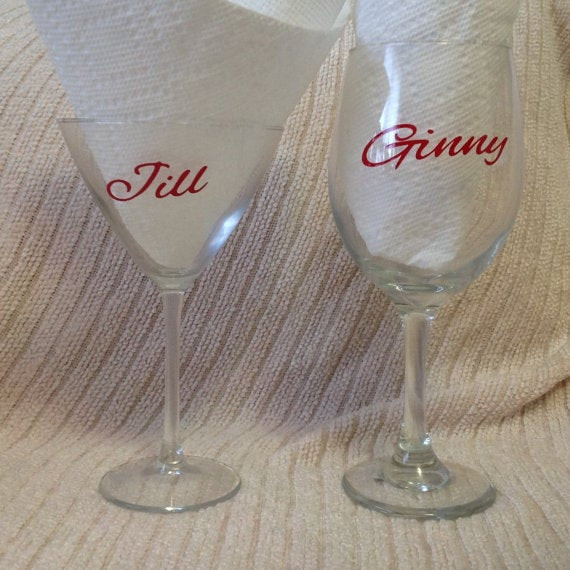 Best ideas about DIY Personalized Wine Glasses With Vinyl
. Save or Pin Items similar to DIY Personalized Wine Glass Vinyl Decals Now.