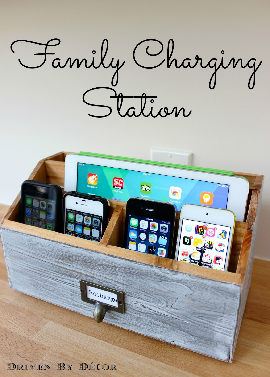 Best ideas about DIY Phone Charging Station
. Save or Pin DIY Family Charging Station Now.