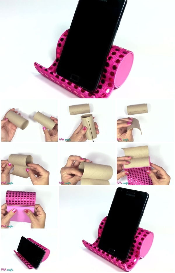 Best ideas about DIY Phone Holders
. Save or Pin How to Make Phone Holder from Toilet Paper Rolls Now.