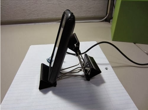 Best ideas about DIY Phone Stand Binder Clips
. Save or Pin DIY Phone Holder with 3 Binder Clips The Idea King Now.