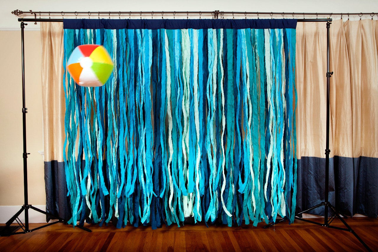 Best ideas about DIY Photo Backdrop Fabric
. Save or Pin Shades of Blue Fabric Booth Backdrop Now.