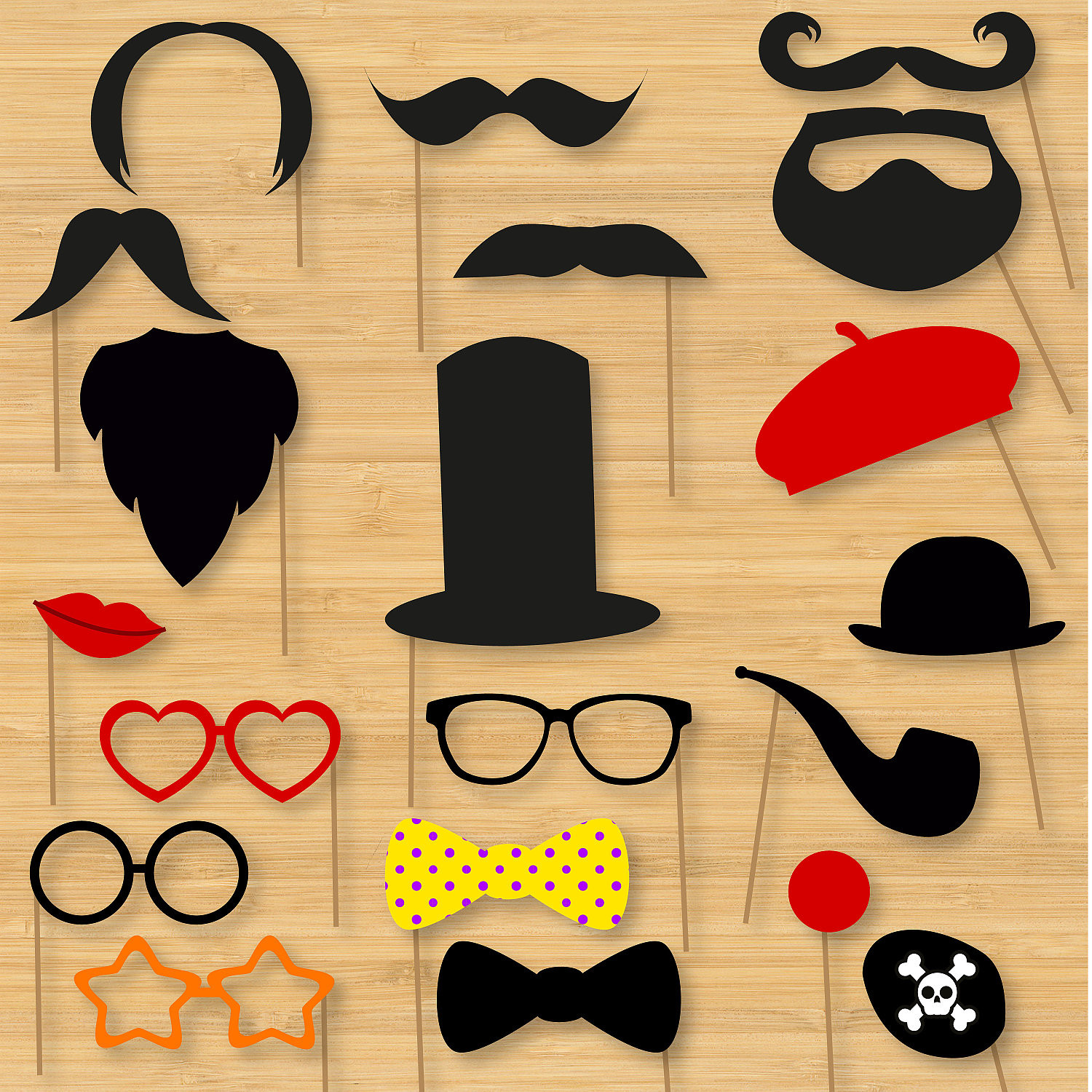 Best ideas about DIY Photo Booth Props
. Save or Pin DIY Booth Props Classic Moustaches Beards Glasses Now.