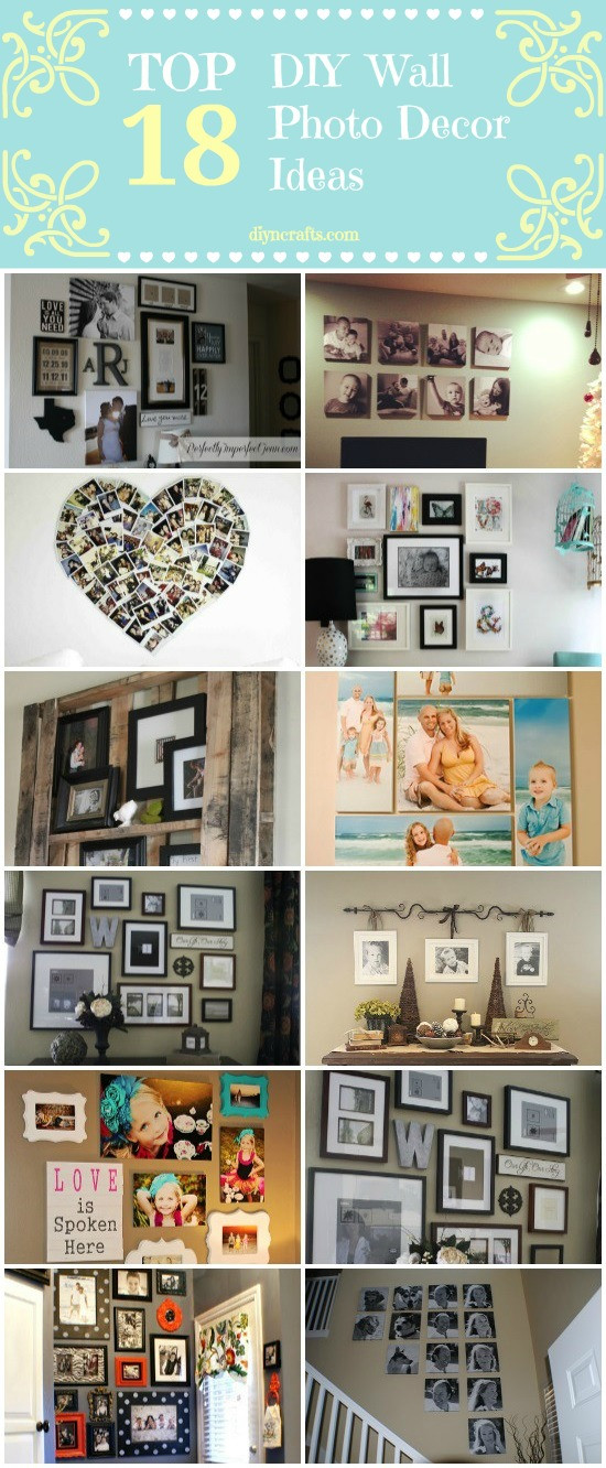 Best ideas about DIY Photo Wall
. Save or Pin Top 18 DIY Wall Decor Ideas DIY & Crafts Now.