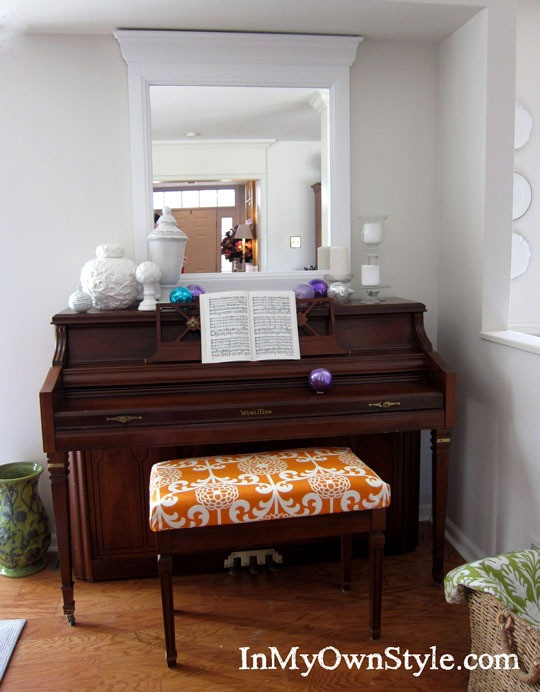 Best ideas about DIY Piano Bench
. Save or Pin How to Make a No Sew Fabric Covered Cushion In My Own Style Now.