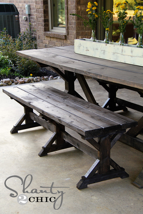 Best ideas about DIY Picnic Bench
. Save or Pin DIY Bench Farmhouse Style Shanty 2 Chic Now.