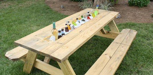 Best ideas about DIY Picnic Table
. Save or Pin How to Make a Picnic Table Drink Trough Now.