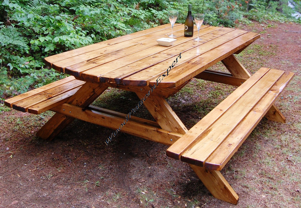 Best ideas about DIY Picnic Table Plans
. Save or Pin PICNIC TABLE W BENCHES Paper Patterns BUILD YOUR OWN LIKE Now.