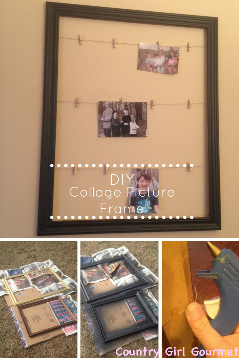 Best ideas about DIY Picture Collage
. Save or Pin DIY Collage Picture Frame Country Girl Gourmet My Hot Now.