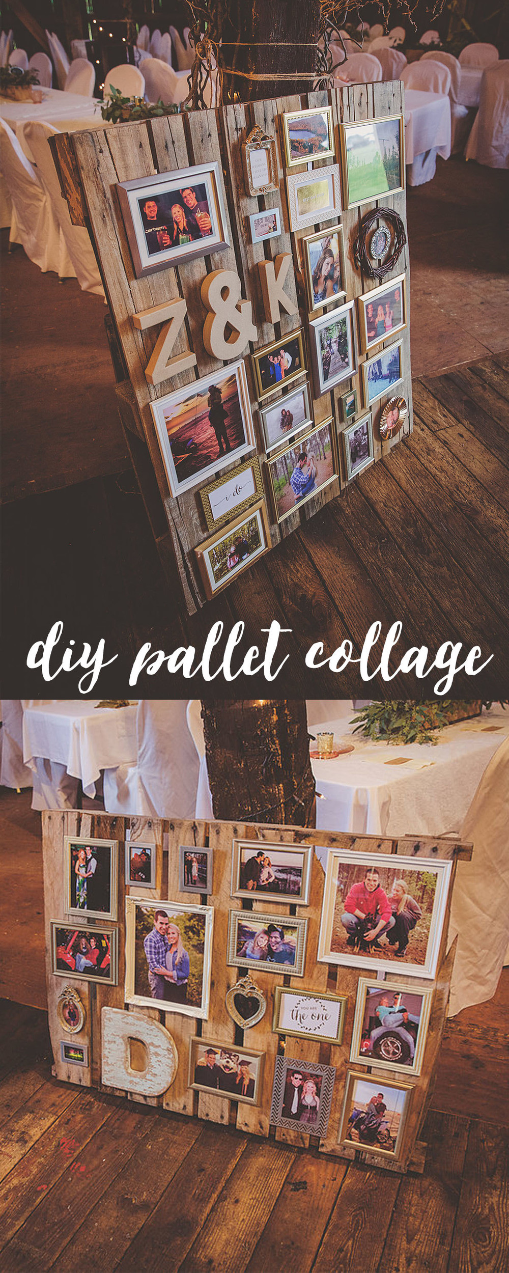 Best ideas about DIY Picture Collage
. Save or Pin Wedding pallet collage DIY Kendra Denault Now.