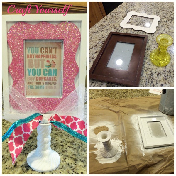 Best ideas about DIY Picture Frame Stand
. Save or Pin DIY Glittered picture frame stand Craft Now.