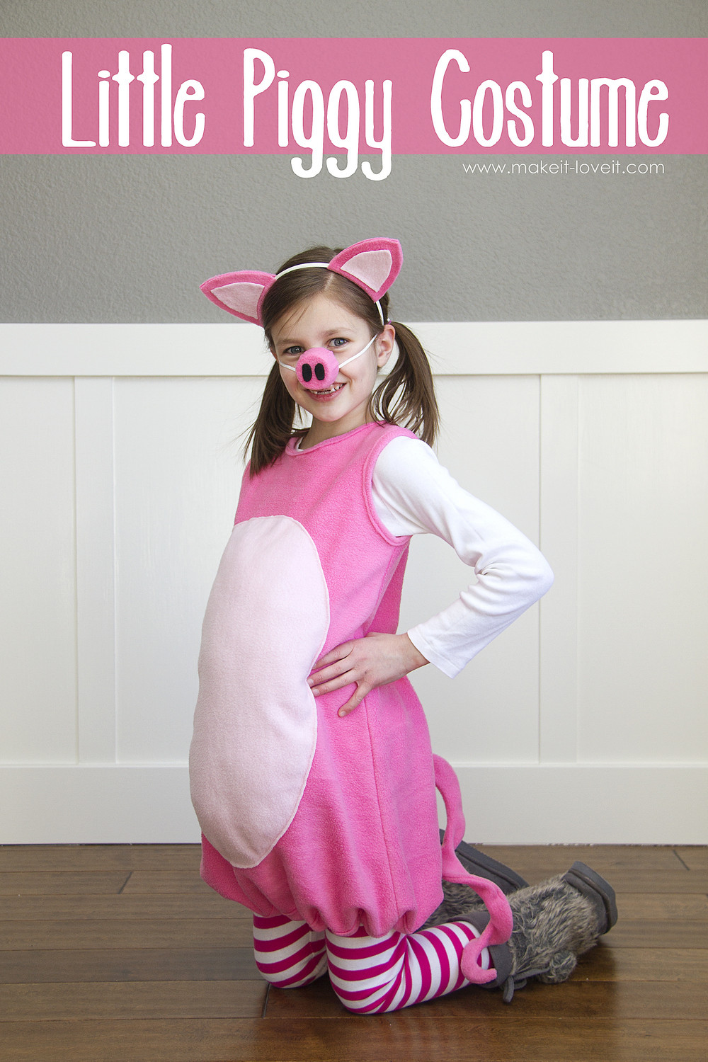 Best ideas about DIY Pig Costume
. Save or Pin Little Pig Costume with ears and snout Now.