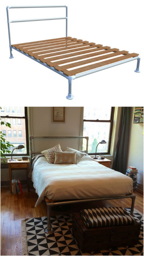 Best ideas about DIY Pipe Bed Frame
. Save or Pin 21 DIY Bed Frame Projects – Sleep in Style and fort Now.