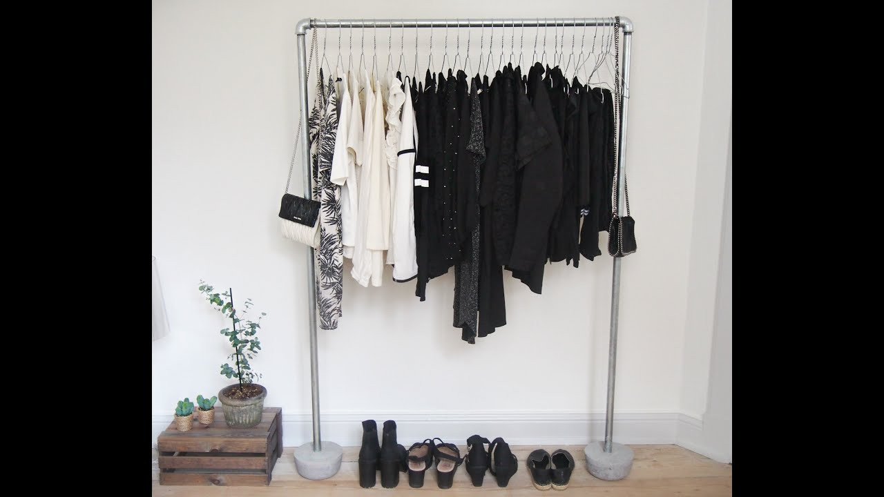 Best ideas about DIY Pipe Clothing Rack
. Save or Pin DIY How to make a pipe clothing rack with concrete Now.