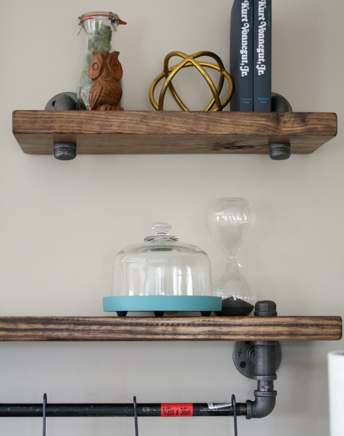 Best ideas about DIY Pipe Shelves
. Save or Pin Industrial Pipe and Wood Bookshelves • Craft Thyme Now.