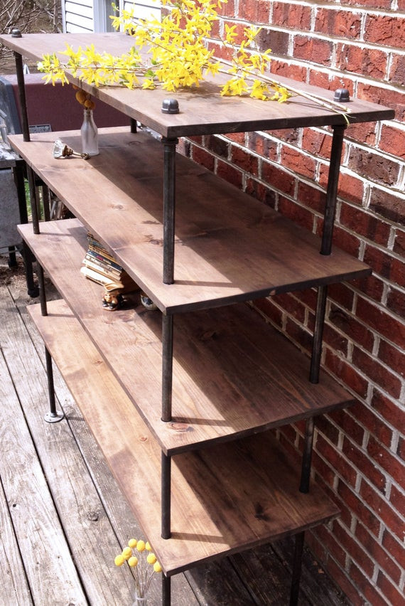 Best ideas about DIY Pipe Shelves Freestanding
. Save or Pin Free Standing Industrial Pipe Shelf Unit Now.