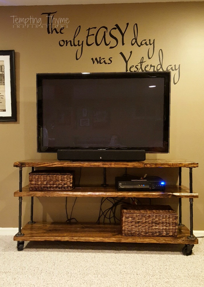 Best ideas about DIY Pipe Tv Stand
. Save or Pin DIY Industrial TV Cart Now.