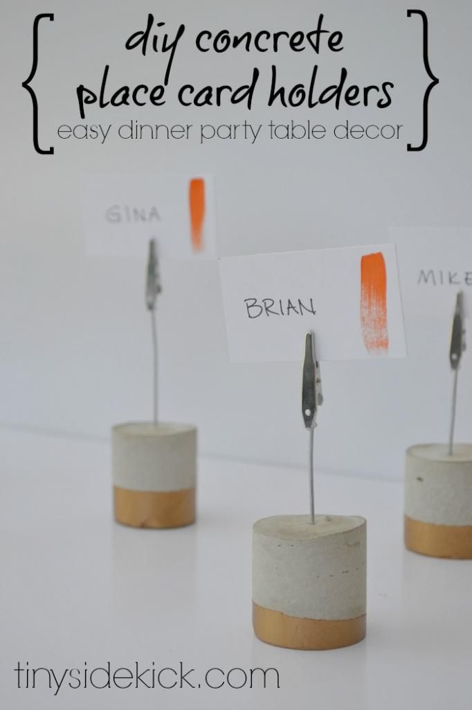 Best ideas about DIY Place Card
. Save or Pin DIY Painted Concrete Place Card Holders Now.