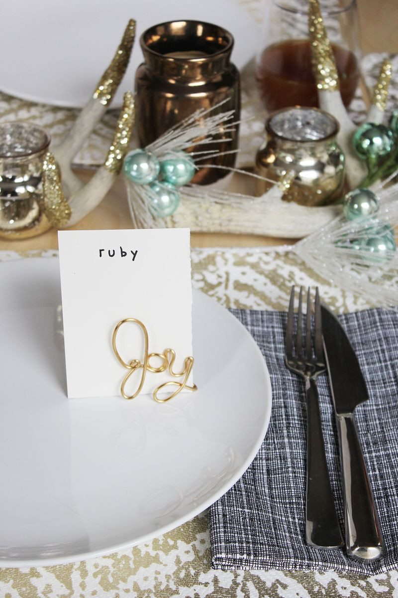 Best ideas about DIY Place Card Holders
. Save or Pin Easy Wire Place Card Holder DIY – A Beautiful Mess Now.