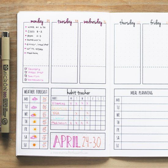 Best ideas about DIY Planner Pages
. Save or Pin Download this printable weekly bullet journal spread and Now.