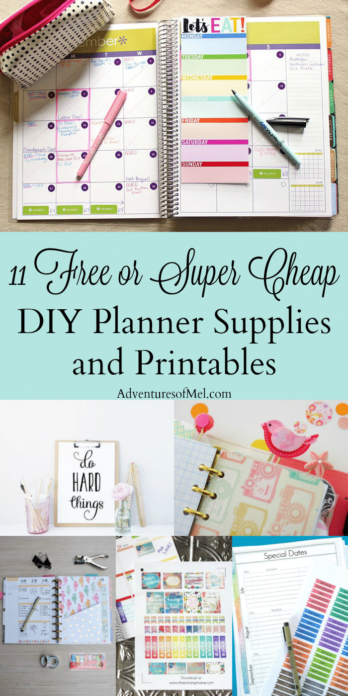Best ideas about DIY Planner Printables
. Save or Pin 11 Free or Super Cheap DIY Planner Supplies and Printables Now.