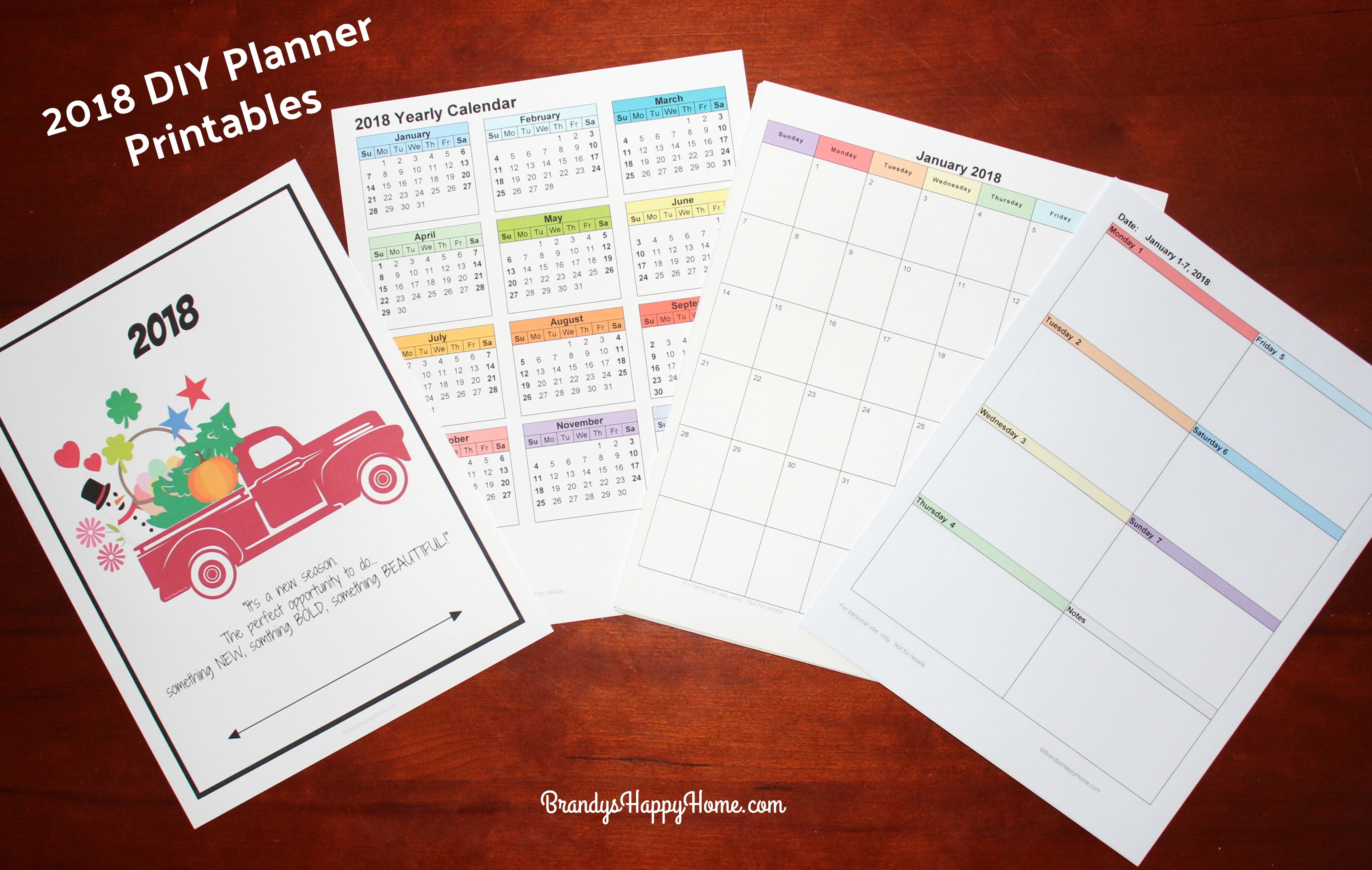 Best ideas about DIY Planner Printables
. Save or Pin 2018 DIY Calendar Planner Now.