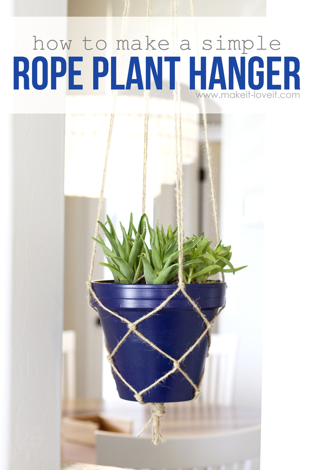 Best ideas about DIY Plant Hanger
. Save or Pin DIY Plant Hanger How to Make a Super Simple Rope Plant Hanger Now.