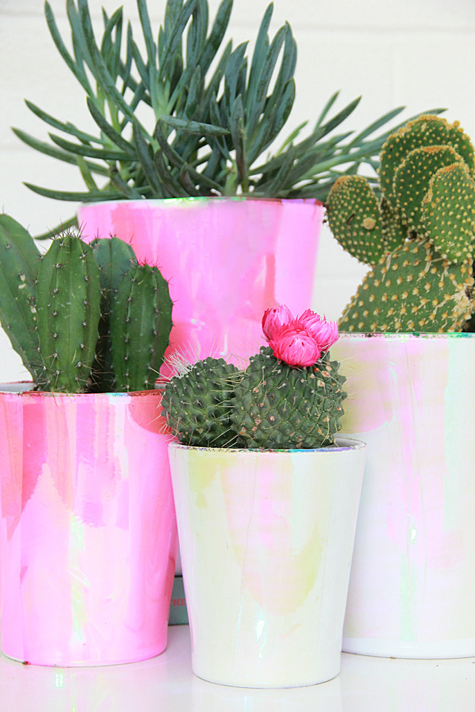 Best ideas about DIY Plants Pots
. Save or Pin A Bubbly Life DIY Holographic Plant Pots Now.