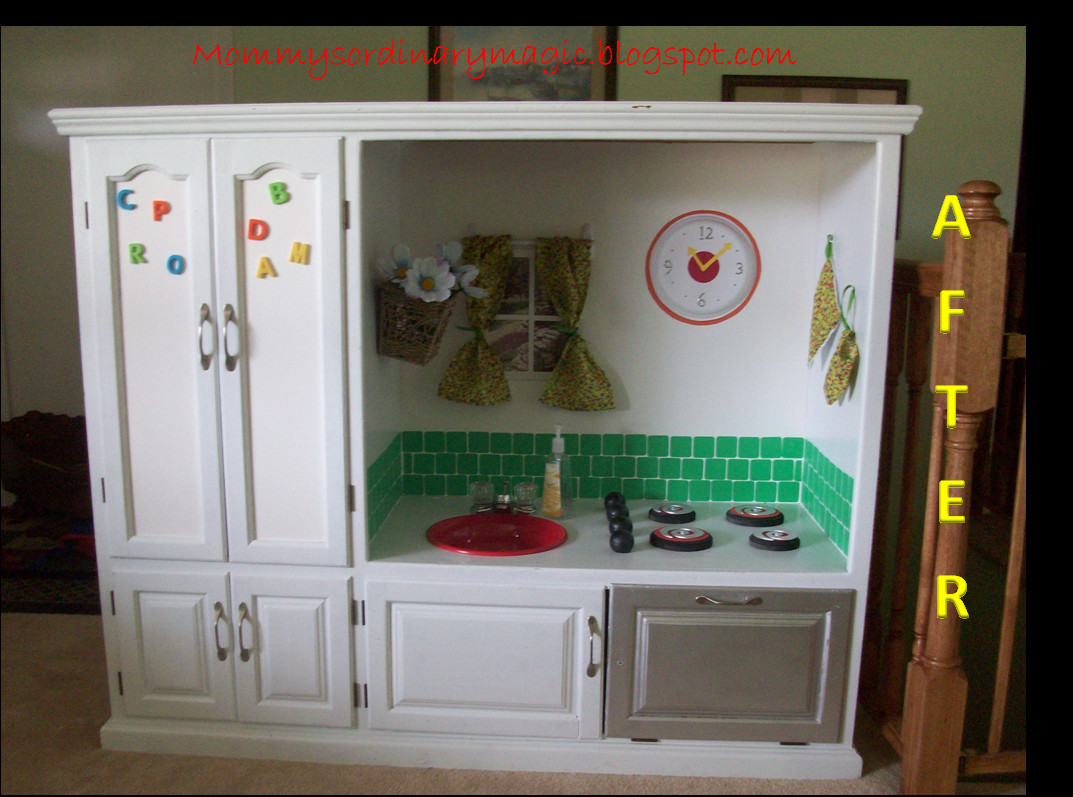 Best ideas about DIY Play Kitchen From Entertainment Center
. Save or Pin Ordinary Magic My biggest craft yet Now.