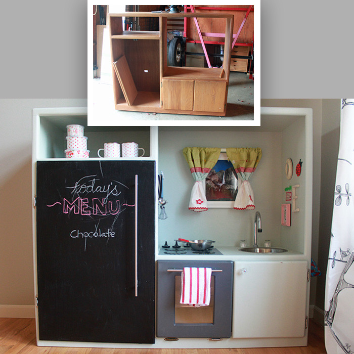 Best ideas about DIY Play Kitchen From Entertainment Center
. Save or Pin DIY Play Kitchen Made Out of An Old Entertainment Center Now.