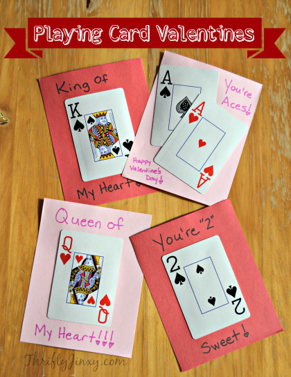 Best ideas about DIY Playing Cards
. Save or Pin DIY Playing Card Valentines Thrifty Jinxy Now.