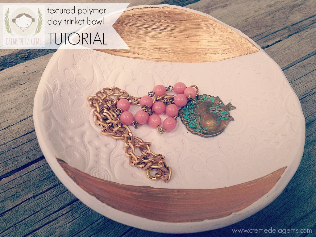 Best ideas about DIY Polymer Clay
. Save or Pin Creme de la Gems DIY textured polymer clay trinket bowl Now.