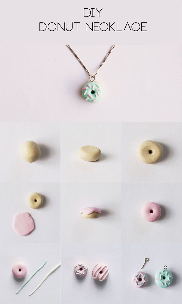 Best ideas about DIY Polymer Clay
. Save or Pin DIY Polymer Clay Donut Necklace Step by Step Tutorial Now.