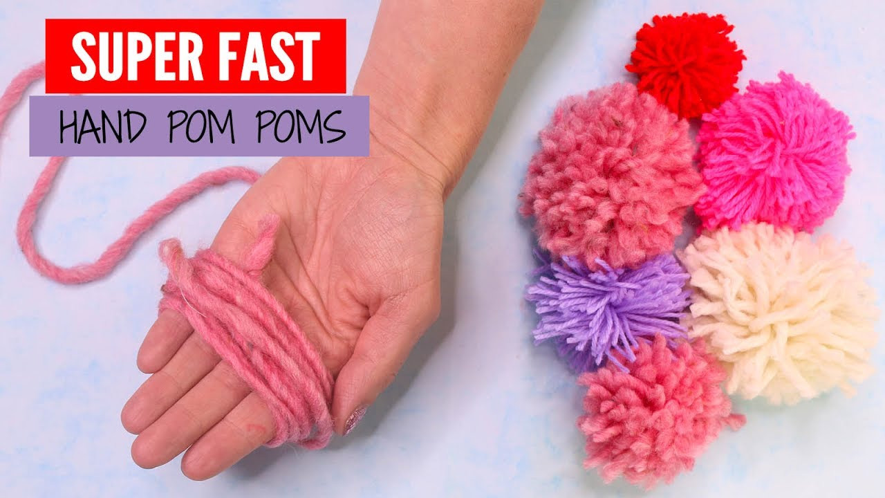 Best ideas about DIY Pom Pom
. Save or Pin DIY Pom Poms Super FAST Pom Poms with your hand Now.