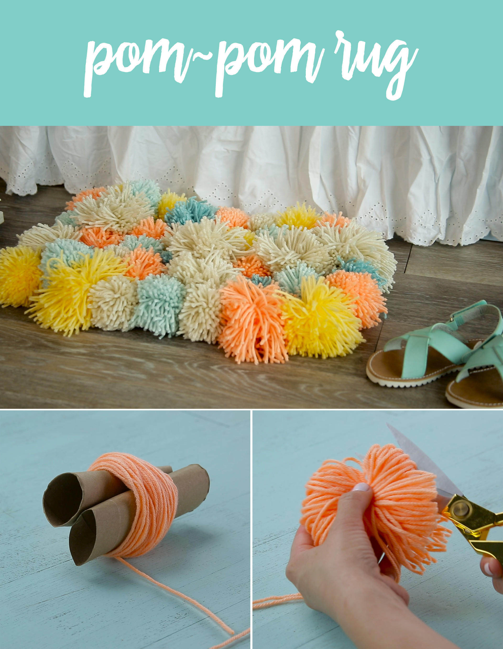 Best ideas about DIY Pom Pom
. Save or Pin DIY Pom Pom Rug Now.