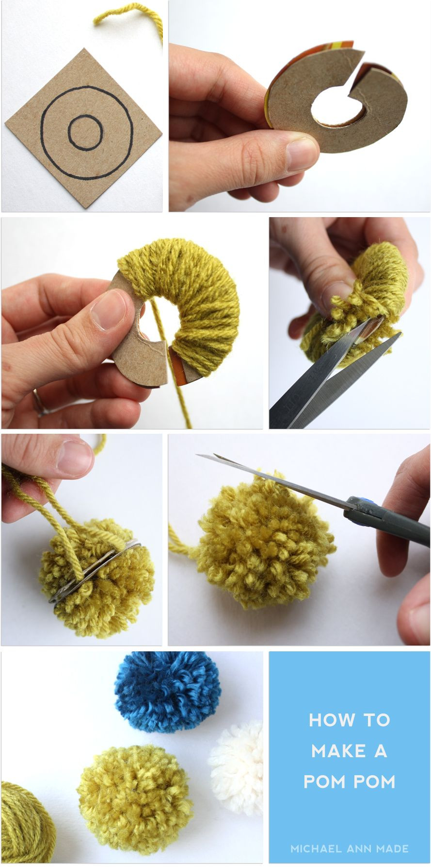 Best ideas about DIY Pom Pom Maker
. Save or Pin how to make a pom pom Great tutorial for yarn pom poms Now.