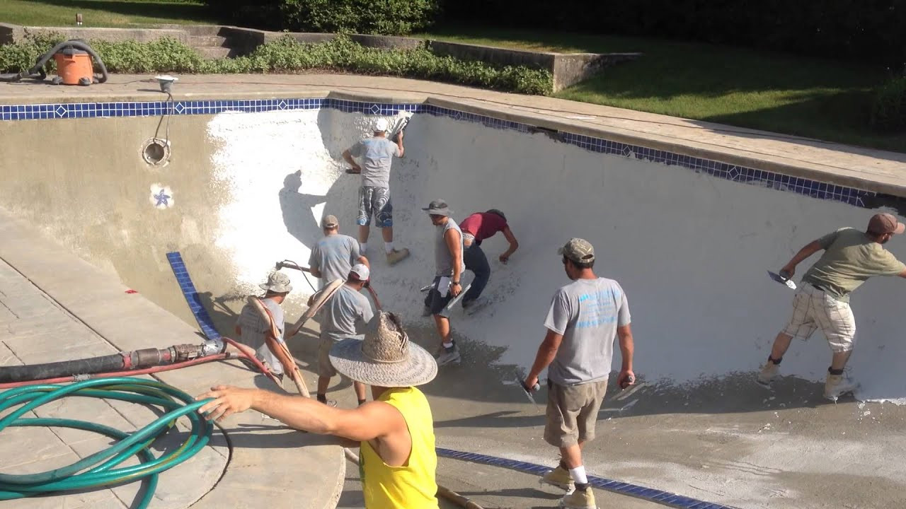 Best ideas about DIY Pool Plaster
. Save or Pin Pool Plaster Installation on a Gunite Pool in Cape Cod By Now.