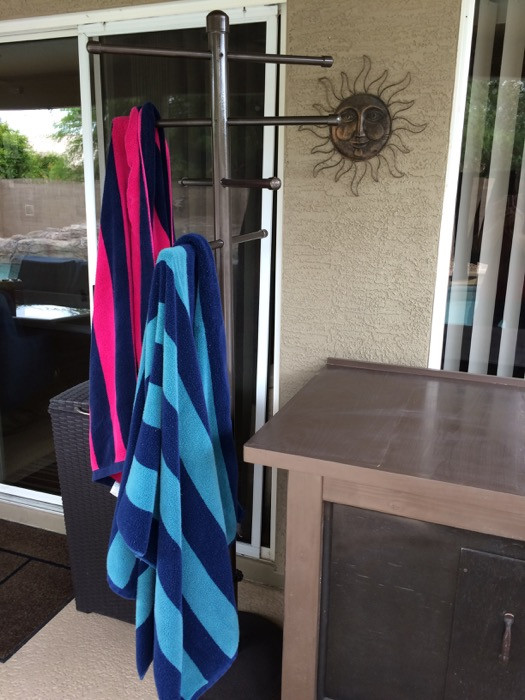 Best ideas about DIY Pool Towel Rack
. Save or Pin Easy DIY PVC Poolside Towel Rack — StuffAndyMakes Now.