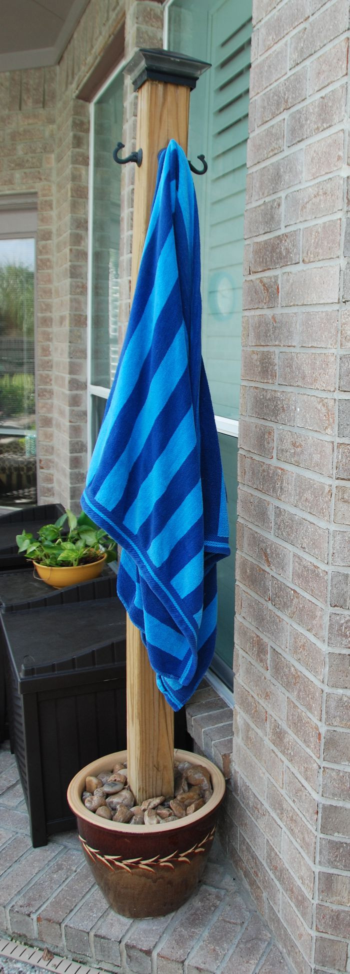 Best ideas about DIY Pool Towel Rack
. Save or Pin DIY Pool Towel Holder We made this stand to hang our wet Now.