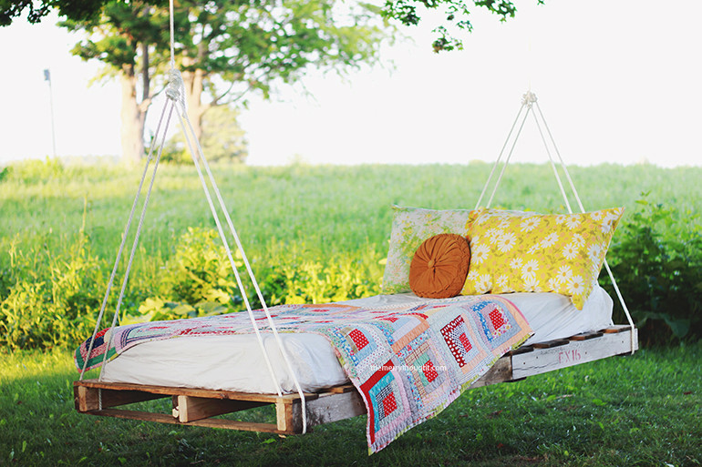 Best ideas about DIY Porch Swing Beds
. Save or Pin DIY Pallet Swing Bed The Merrythought Now.