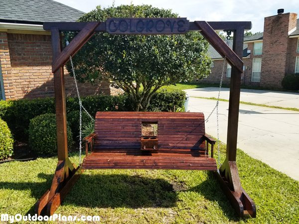 Best ideas about DIY Porch Swing Plans
. Save or Pin DIY Porch Swing with Center Console and Stand Now.