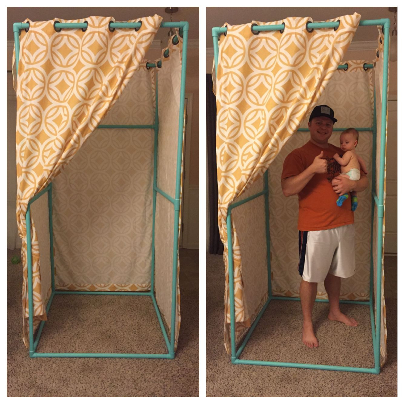 Best ideas about DIY Portable Changing Room
. Save or Pin LuLaRoe Dressing Room Made with PVC pipe Cost about $70 Now.