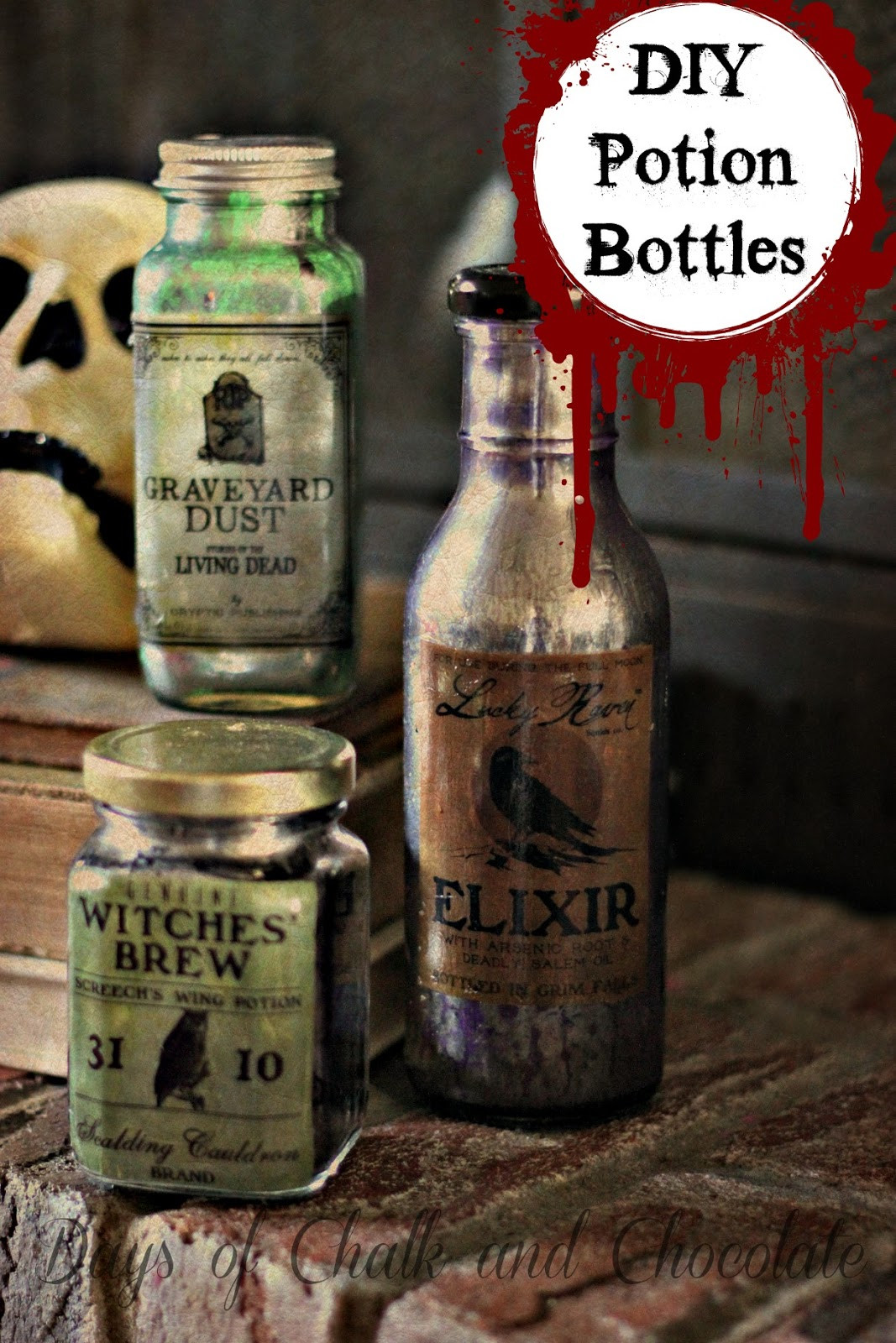 Best ideas about DIY Potion Bottles
. Save or Pin DIY Halloween Decor Potion Bottles Now.