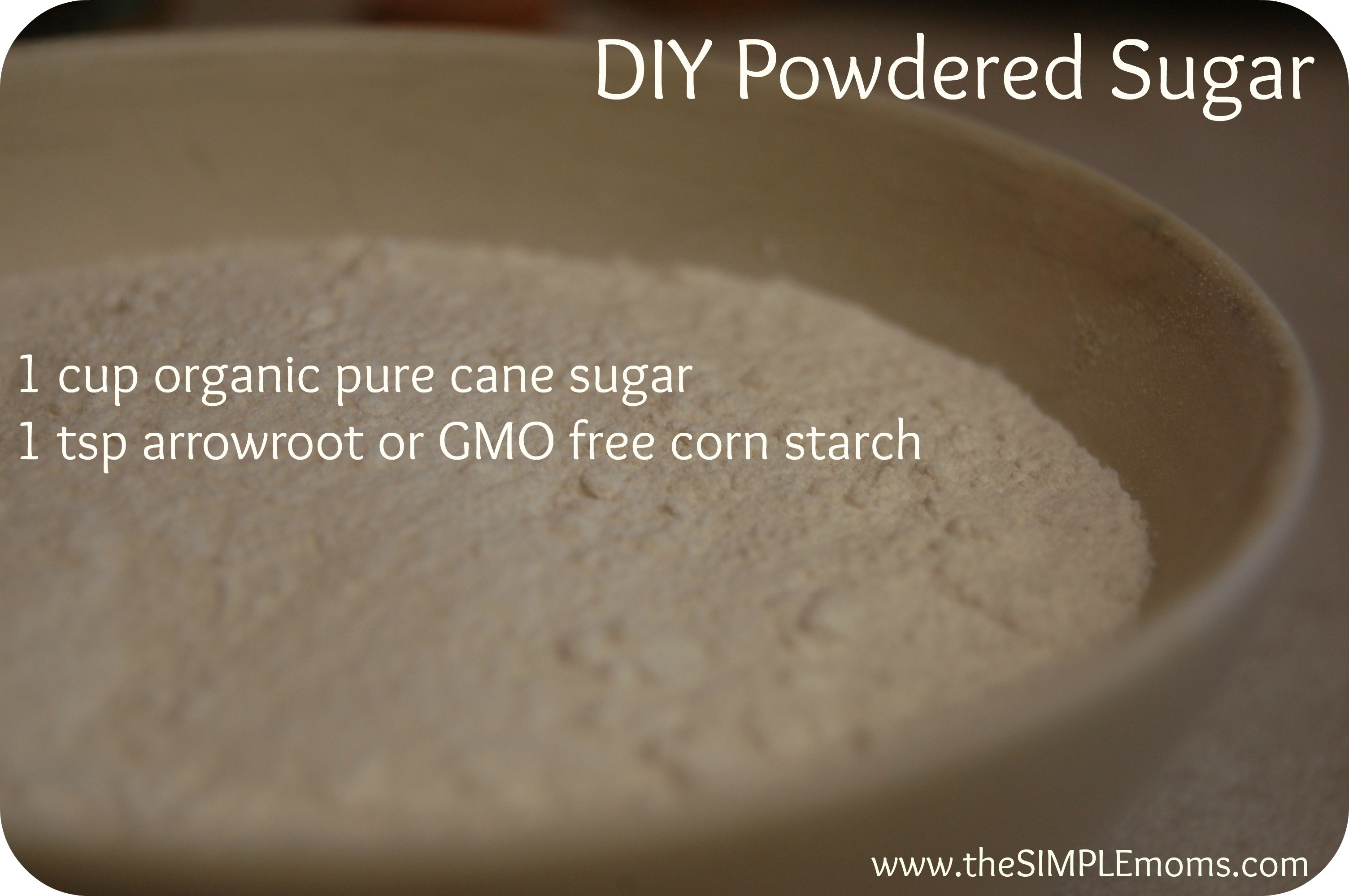 Best ideas about DIY Powdered Sugar
. Save or Pin a simple real food recipe DIY powdered sugar icing Now.