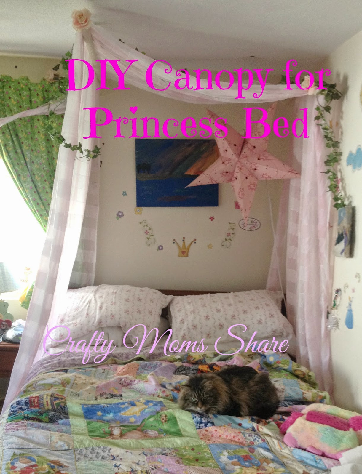 Best ideas about DIY Princess Bed Canopy
. Save or Pin Crafty Moms DIY Canopy for a Princess Bed Now.