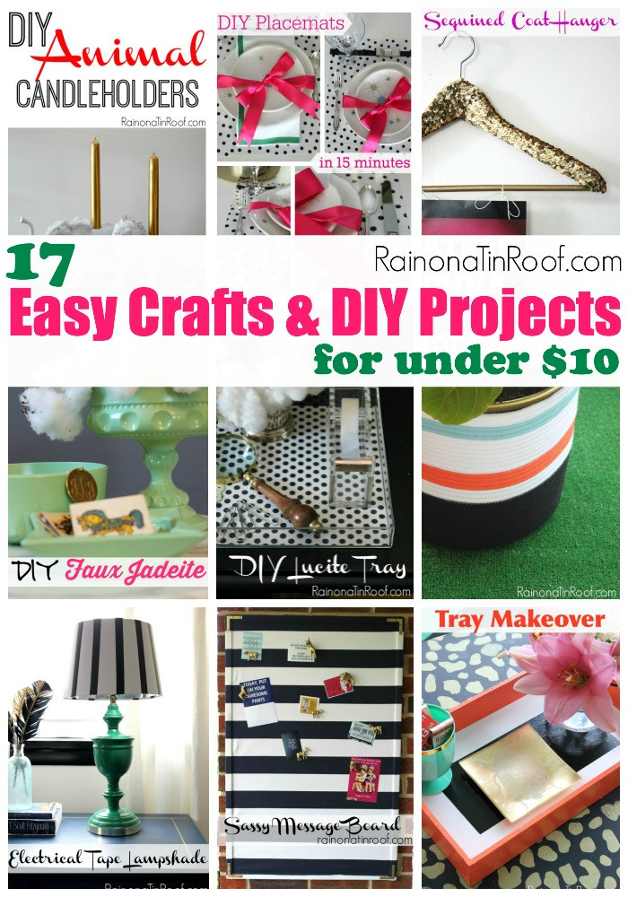 Best ideas about DIY Projects Easy
. Save or Pin 17 Easy Crafts and DIY Projects for under $10 Now.
