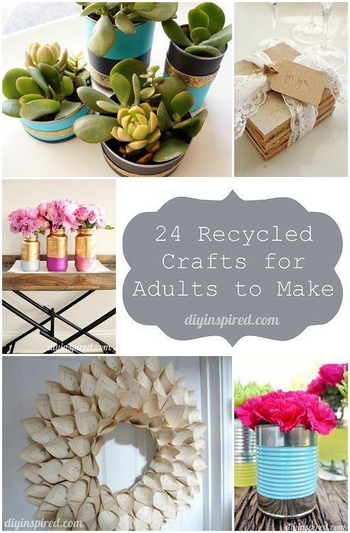 Best ideas about DIY Projects For Adults
. Save or Pin 24 Cheap Recycled Crafts for Adults to Make DIY Inspired Now.