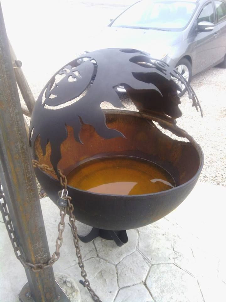 Best ideas about DIY Propane Tank Fire Pit
. Save or Pin Fire pit made from a sphere shaped propane tank Now.