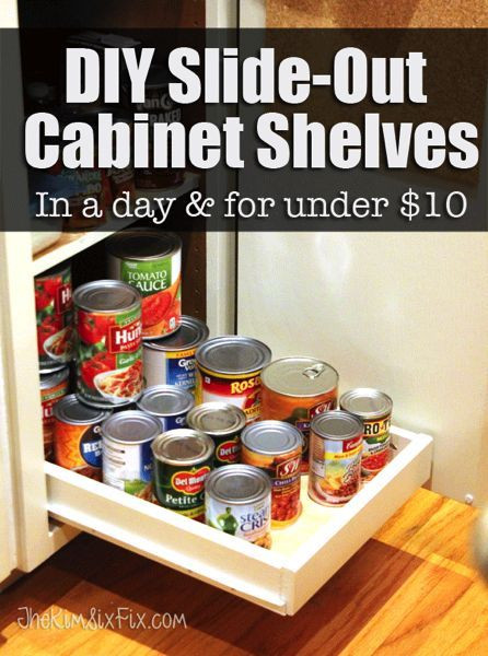 Best ideas about DIY Pull Out Drawers For Kitchen Cabinets
. Save or Pin Organize Your Pantry with DIY Slide Out Cabinet Shelves Now.