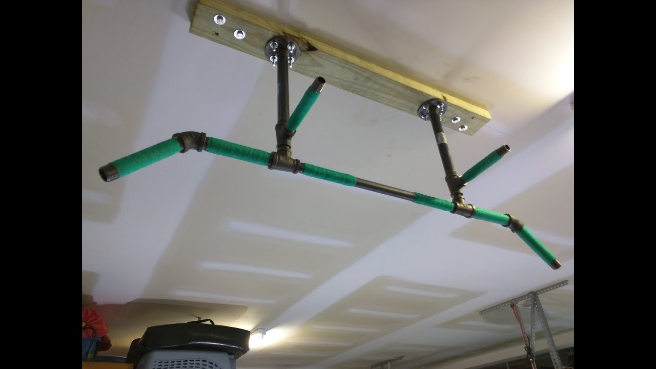 Best ideas about DIY Pull Up Bar Garage
. Save or Pin DIY 4 Position Ceiling Mounted Pull Up Bar for Ninja Now.